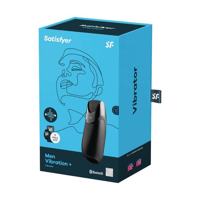 Satisfyer Men Vibration+ đen app điều khiển mạnh