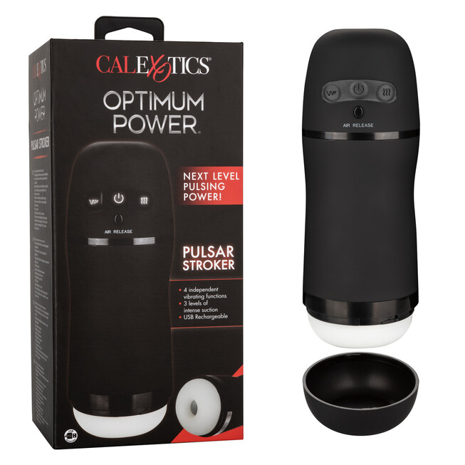 Calexotics Pulsar Masturbator Hút Rung Đen Mạnh Bí Mật