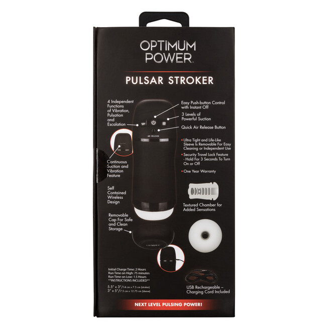 Calexotics Pulsar Masturbator Hút Rung Đen Mạnh Bí Mật
