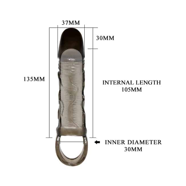 Nasádka Pretty Love Brayden Đen Tăng Kích Thước 13.5cm