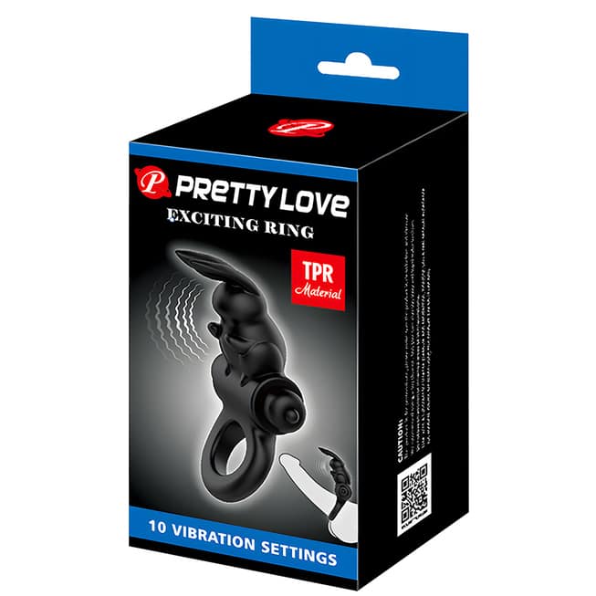 Pretty Love Exciting Ring Đen Rung Siêu Kích Thích Bùng Nổ