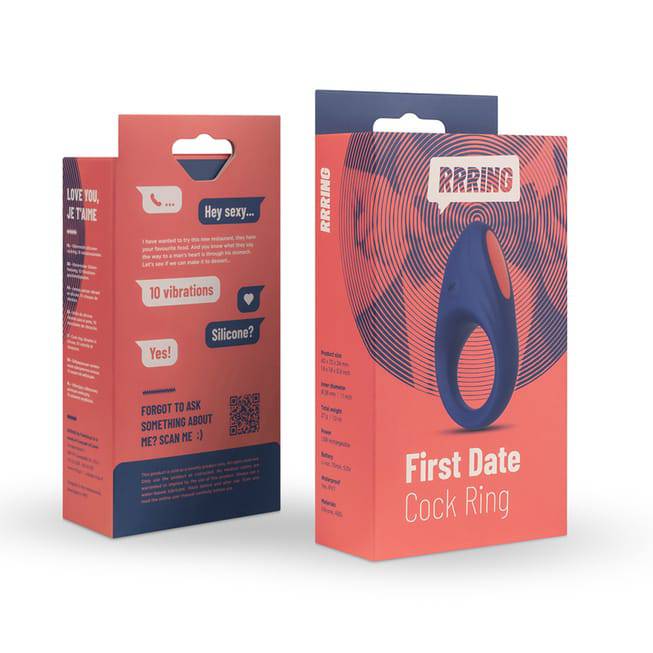 FeelzToys RRRING Date Xanh 7cm Rung Waterproof