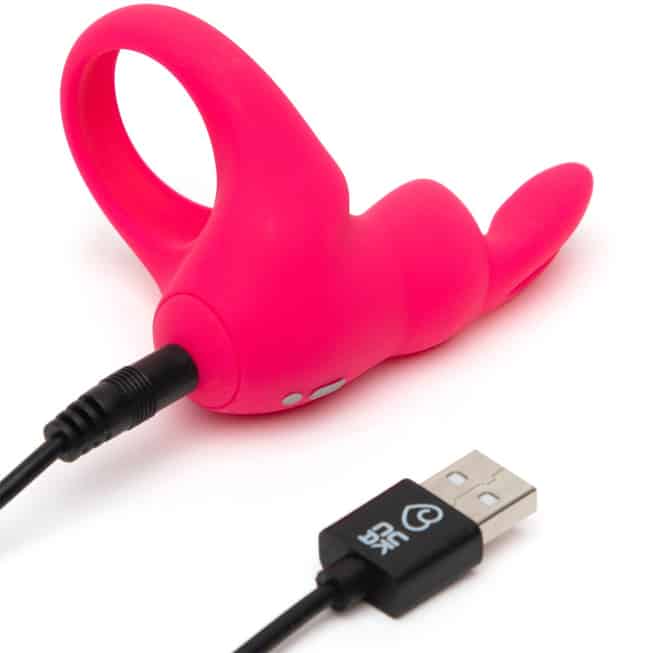 Vibrat ring Happy Rabbit hồng kích thích clitoris