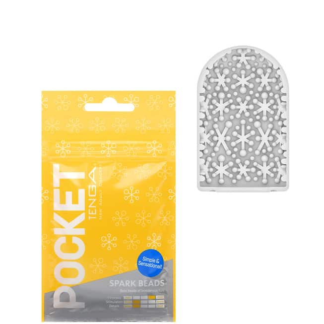 Tenga Pocket Spark Beads Vàng TPE 7.5cm Di Động Một Lần