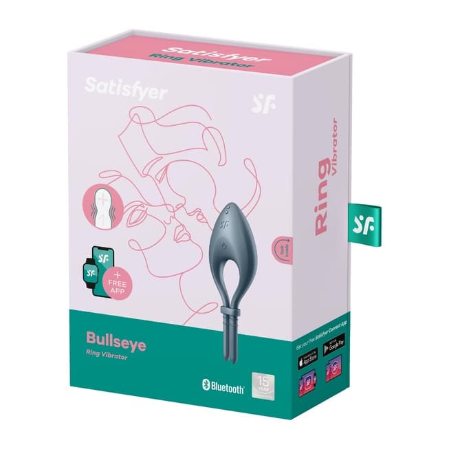 Satisfyer Bullseye Vibro Ring Lasso Xanh Đậm Kéo Dài