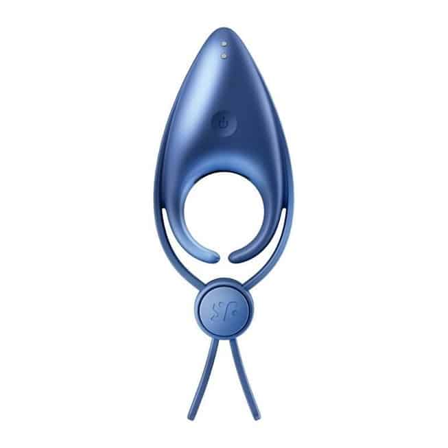 Satisfyer Sniper Lasso Ring Xanh Rung Lâu Mạnh Đôi