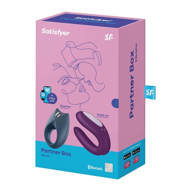 Satisfyer Partner Box 2 vòng rung vibrador đôi app đôi lứa