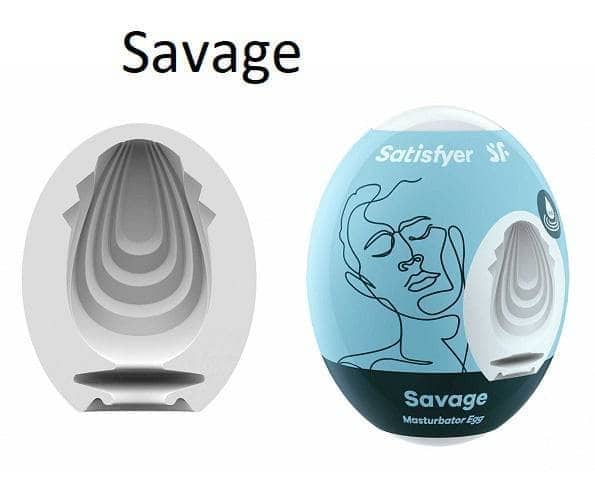Satisfyer Egg Savage tự bôi trơn maстурbатор trắng