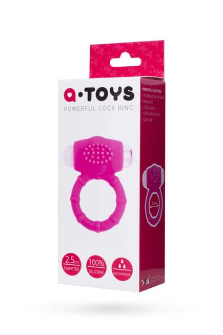 Cock Ring Toyfa Hồng Silicone Rung Tăng Cường