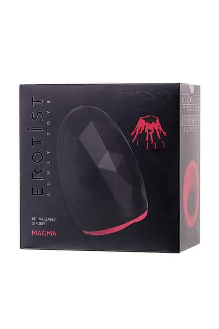 Erotist Magma masturbator đen silicone sưởi 12cm rechargeable