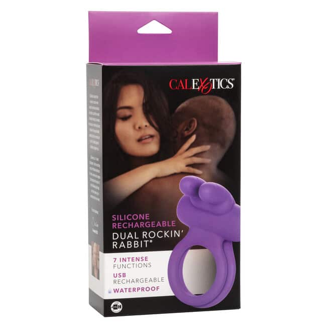 Nhẫn Vibro Rabbit Tím CalExotics Rung Mạnh Cương Cứng