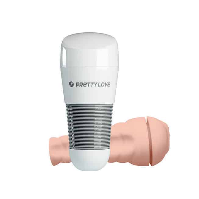 Pretty Love Kitty masturbator âm đạo TPR trắng 20.5cm