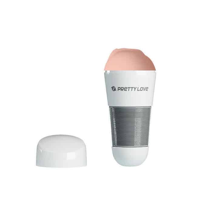Pretty Love Kitty masturbator âm đạo TPR trắng 20.5cm