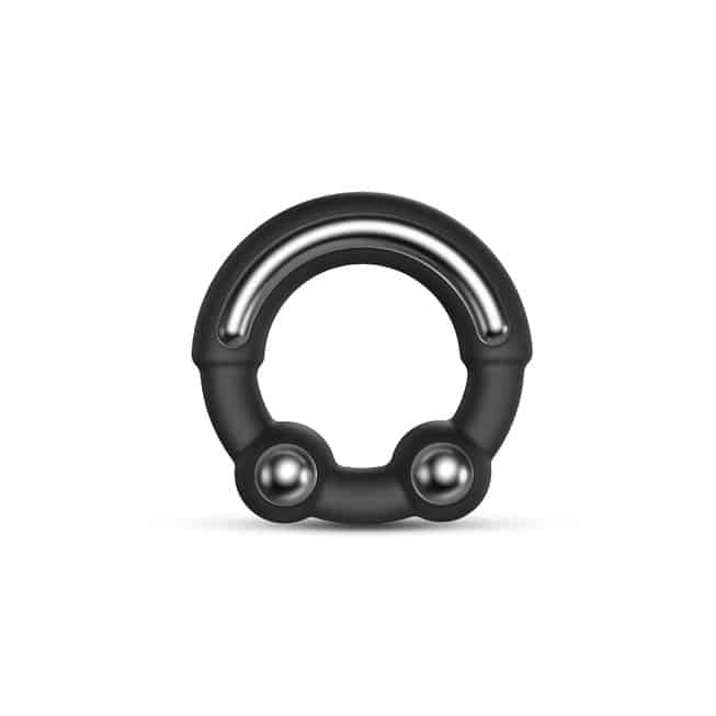 Ring Dorcel đen kim loại cứng 3.5cm kéo dài