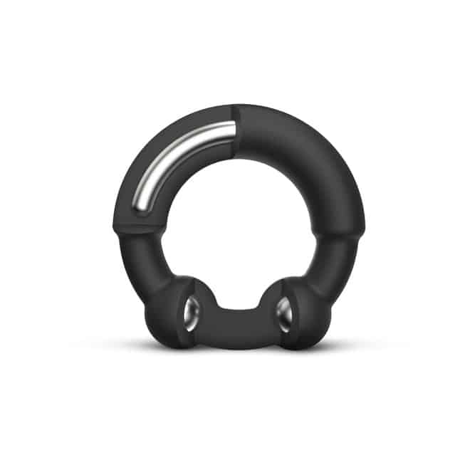 Ring Dorcel đen kim loại cứng 3.5cm kéo dài