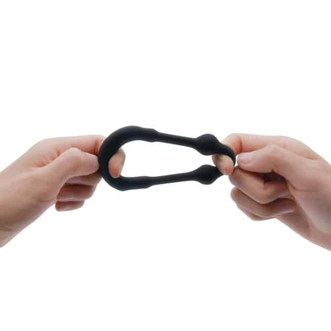 Ring Dorcel đen kim loại cứng 3.5cm kéo dài