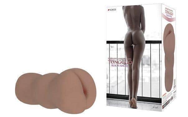 Kokos Tongggo Black Angel Anal Masturbator Đôi Lớp Nâu Thật