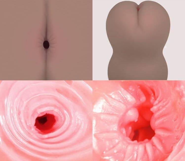 Kokos Tongggo Black Angel Anal Masturbator Đôi Lớp Nâu Thật