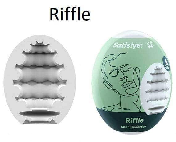 Satisfyer Egg Riffle Trứng Tự Bôi Trơn Trắng