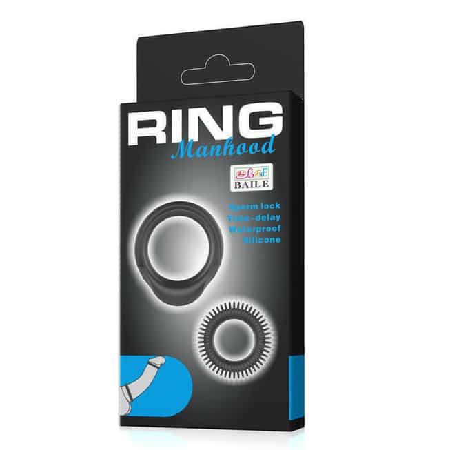 Baile Ring Manhood Set Nhẫn Cương Đen