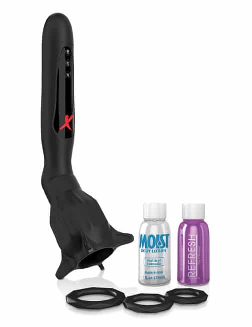 Roto-Sucker Masturbator Đen Hút Quay 25cm