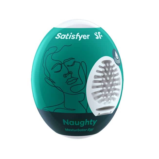 Satisfyer Egg Naughty tự bôi trơn trắng TPE 5cm phê