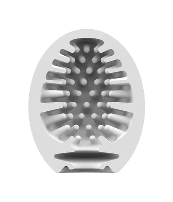 Satisfyer Egg Naughty tự bôi trơn trắng TPE 5cm phê