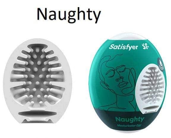 Satisfyer Egg Naughty tự bôi trơn trắng TPE 5cm phê