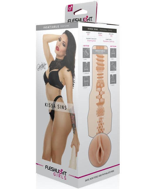 Fleshlight Kissa Sins Insatiable MaSTURBATOR ÂM ĐẠO Siêu Thực TPE