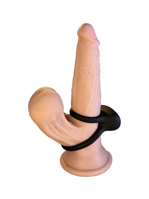 Vibro Ring Duality Đen Kẹp Trứng Siêu Cường Đôi Bên[dochoius]​