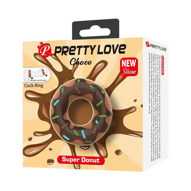 Vòng Đeo Dương Vật Pretty Love Choco Hình Bánh Donut Siêu Mềm