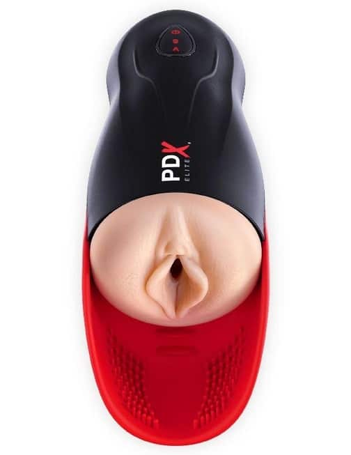 PDX Fuck-O-Matic Masturbator Đen Tự Động Hút Rung Đỉnh