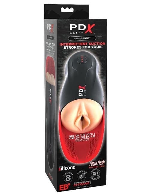 PDX Fuck-O-Matic Masturbator Đen Tự Động Hút Rung Đỉnh