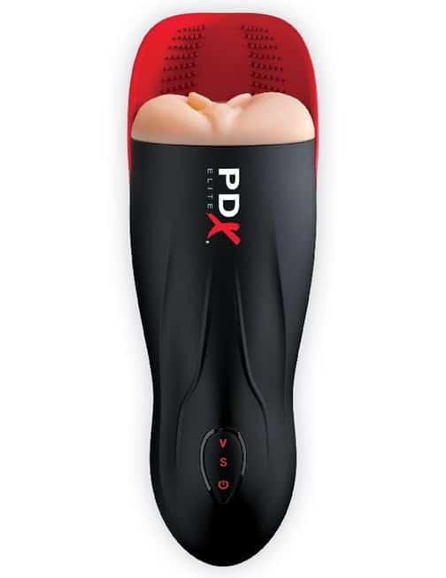 PDX Fuck-O-Matic Masturbator Đen Tự Động Hút Rung Đỉnh