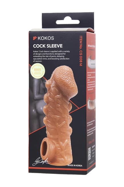 Kokos Cock Sleeve 008 M TPE Túi Dái Thêm Kích Thước