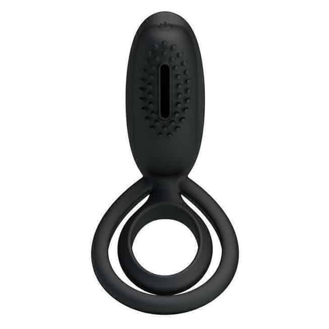 Pretty Love Esther Cock Ring Clit Stim Đen