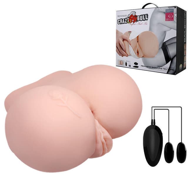 Baile Crazy Bull 2 Lỗ Vib TPR 22cm Masturbator Sướng Tột Độ