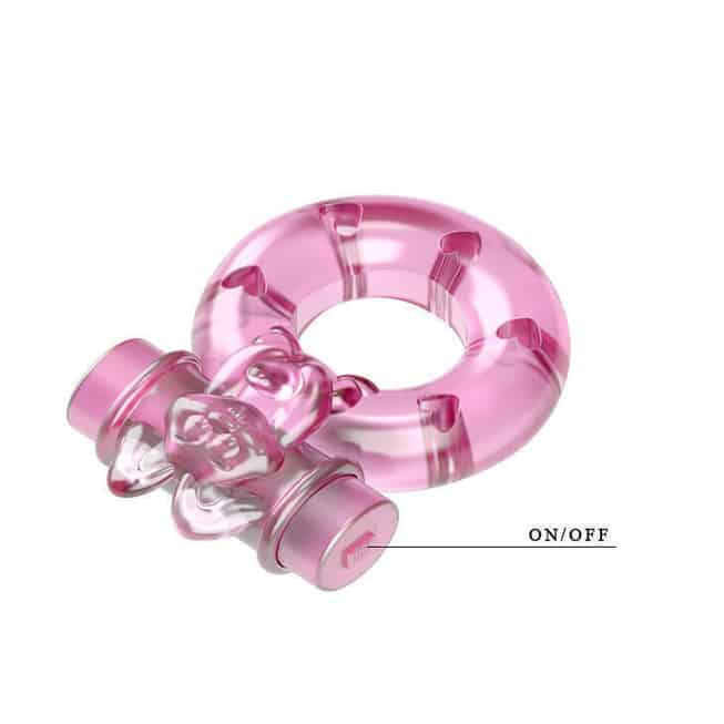 Baile Bunny ring hồng rung kéo giãn 1.8cm