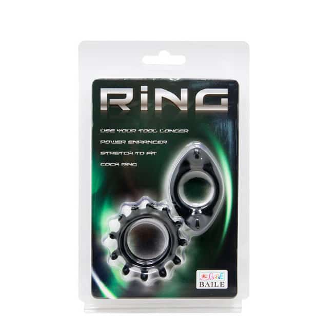 Baile Ring bộ vòng đeo dương vật đen bền bỉ