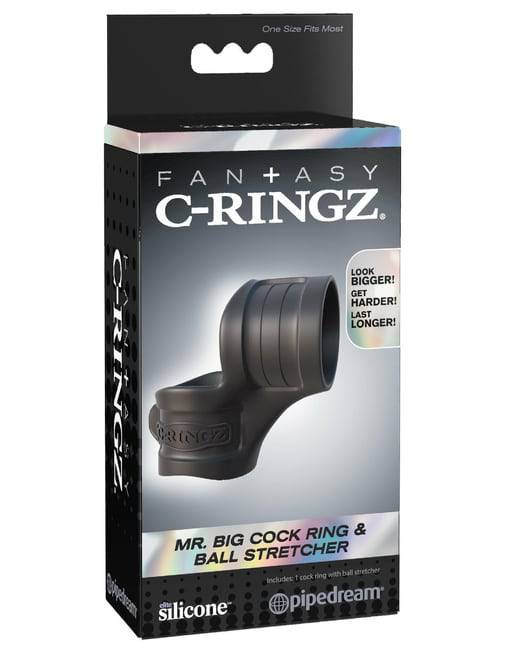 Vòng Cương Pipedream C-Ringz Đen Rung Giữ Lâu Siêu