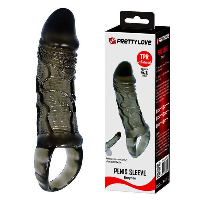Pretty Love Man Extension Đen TPR 15cm Giữ Moshonka