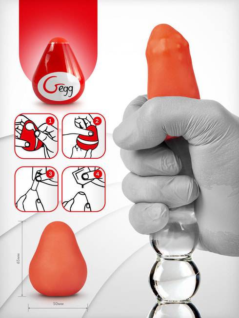 Gvibe Gegg Masturbator Đỏ TPE Mềm Thực Vui