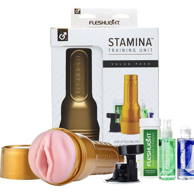 Fleshlight Stamina Set Onahole Giá Đỡ Lube Hoàn Chỉnh