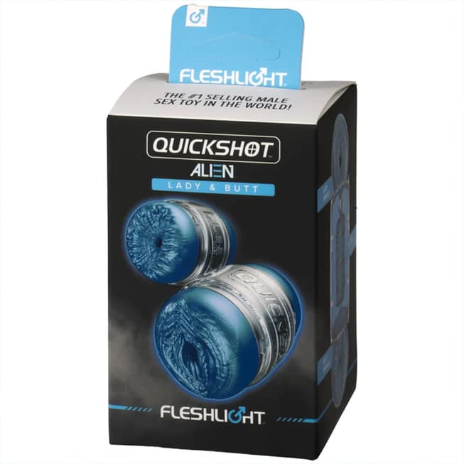 Fleshlight Quickshot Alien 2 lỗ TPE trong suốt 11.3cm