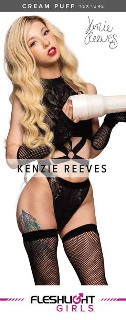 Fleshlight Kenzie Reeves Cream Puff Trắng 25cm