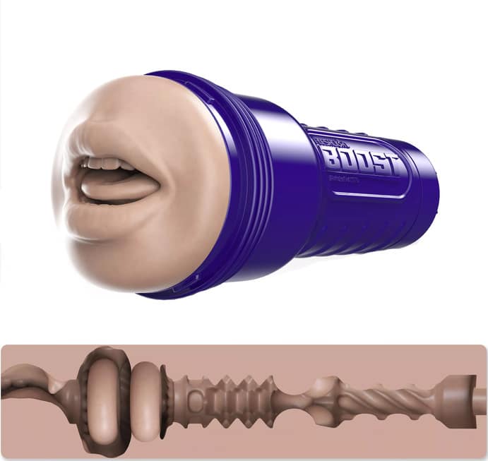Fleshlight Boost Blow Masturbator Miệng Siêu Thực Blue