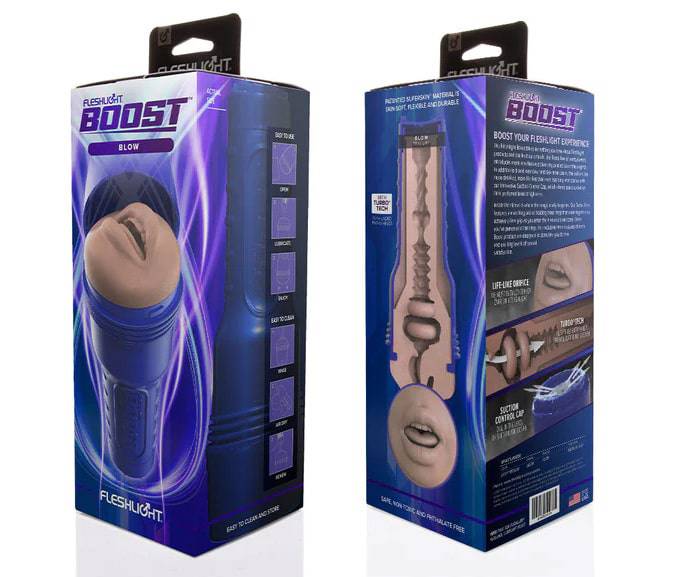 Fleshlight Boost Blow Masturbator Miệng Siêu Thực Blue