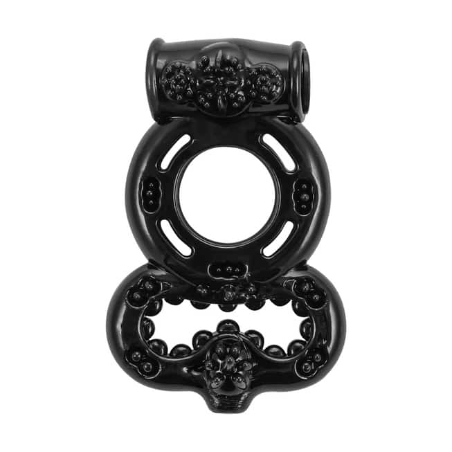 Vibro Ring Lola Treadle Đen Kẹp Trứng Tăng Cứng