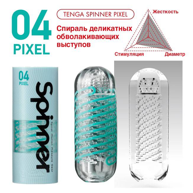 Masturbator Tenga Spinner Pixel Xoáy Siêu Sướng TPE