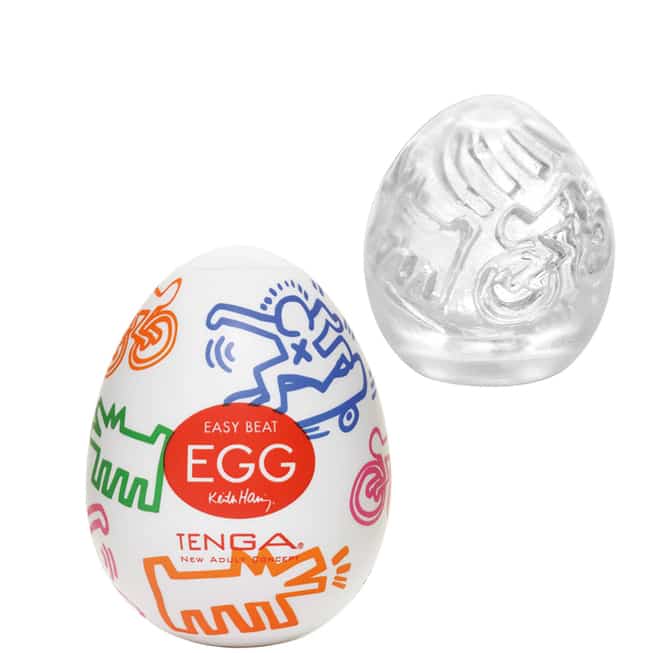 Tenga Egg Keith Haring Street Trắng TPE Sáng Tạo